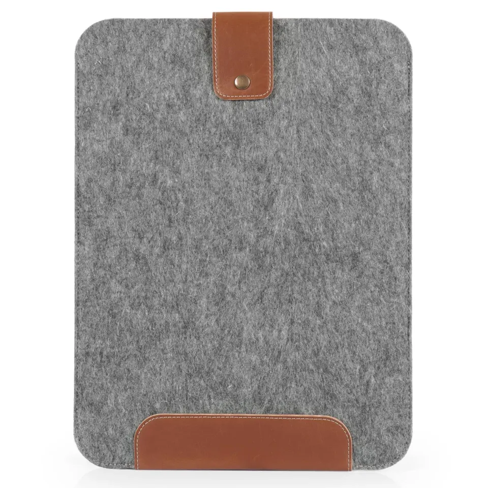MegaGear custodia laptop 15 pollici grigia in pelle e pile