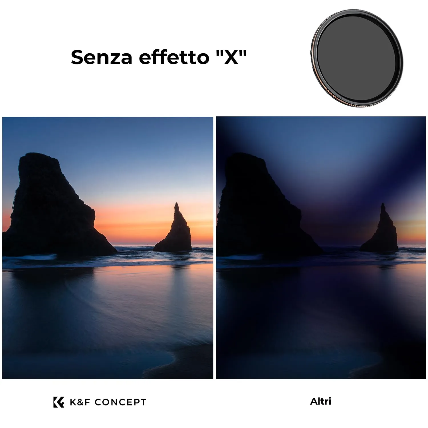 K&F Concept Nano-Xcel Filtro ND4-32 82mm variabile 2-5 stop