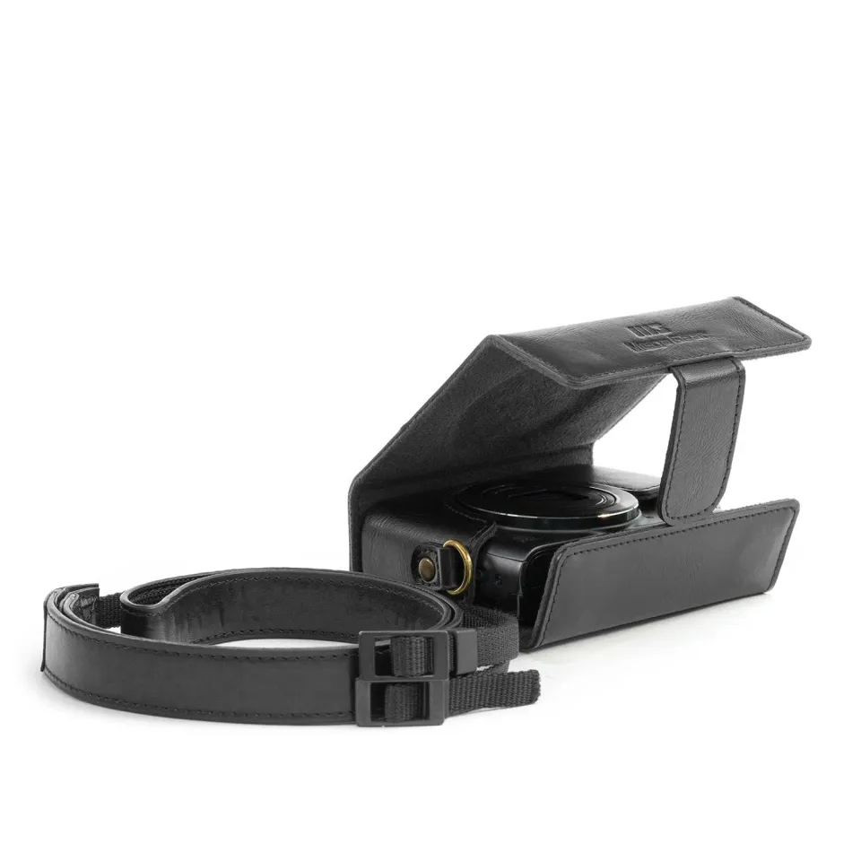 MegaGear MG692 custodia Canon G9X finta pelle nera ever ready