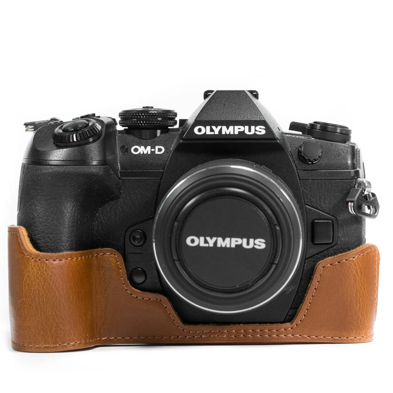 MegaGear Ever Ready Mezza Custodia Pelle Olympus OM-D E-M1 Nero