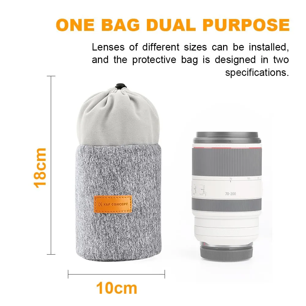 K&F Concept Custodia Obiettivo 2in1 Neoprene 180mm