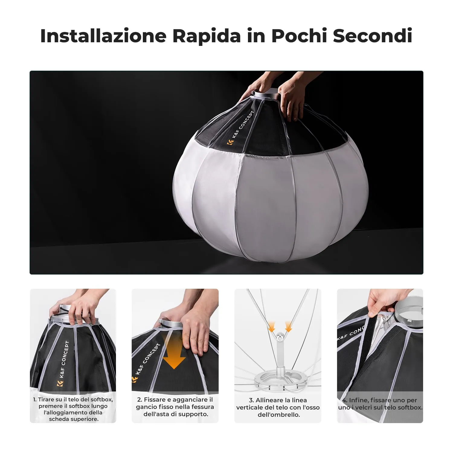 Concept Lantern 65cm softbox Bowens con griglia
