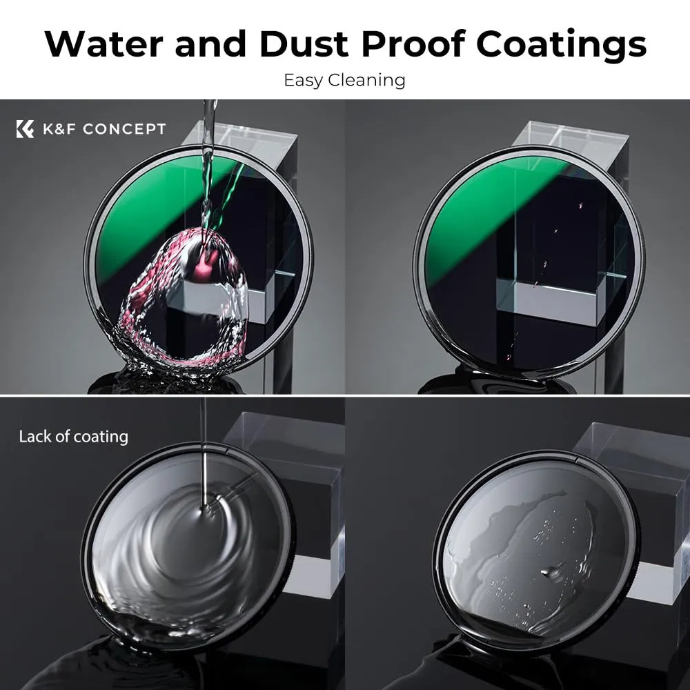 K&F Concept Nano-D Kit Filtri 67mm CPL+ND8+ND64 Vetro 24 Strati