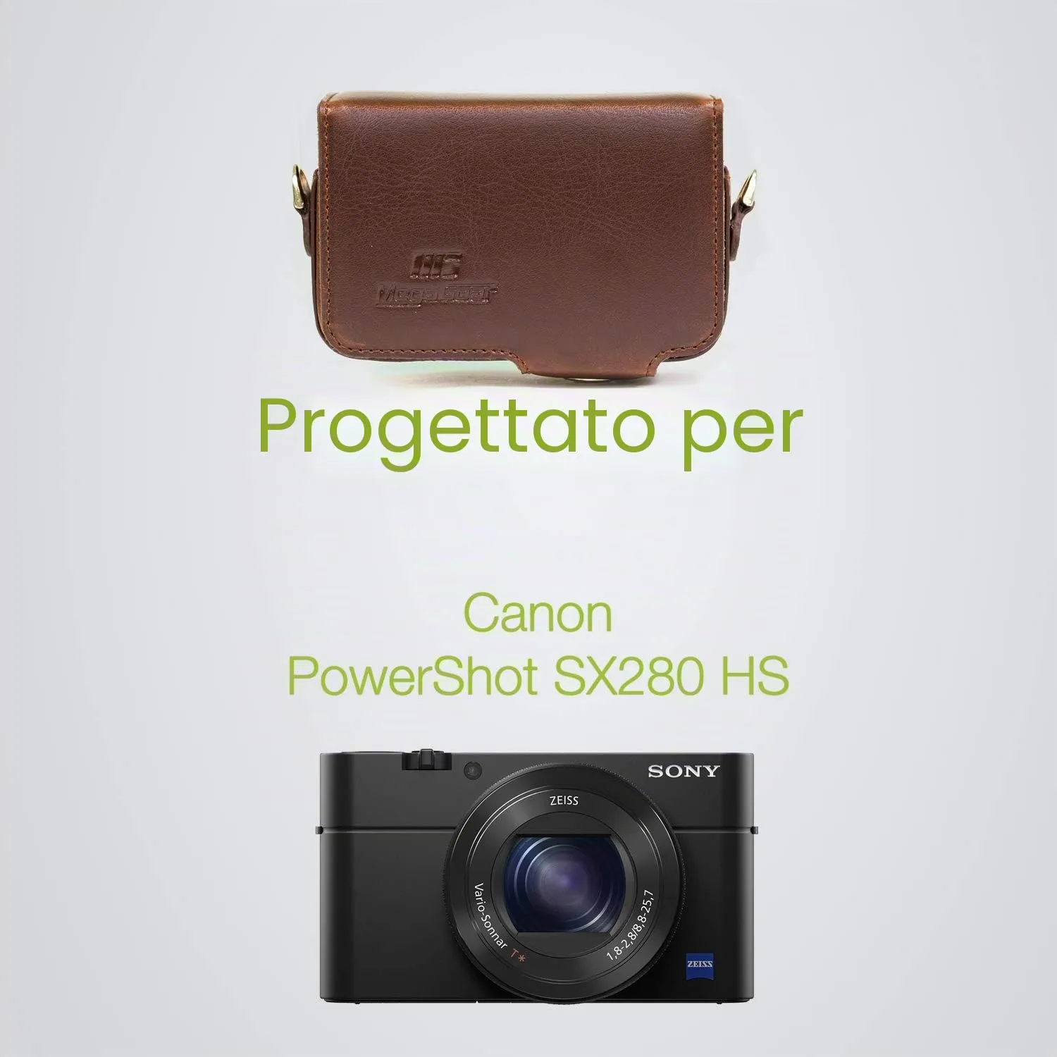 MegaGear Ever Ready custodia Canon SX280 HS pelle marrone