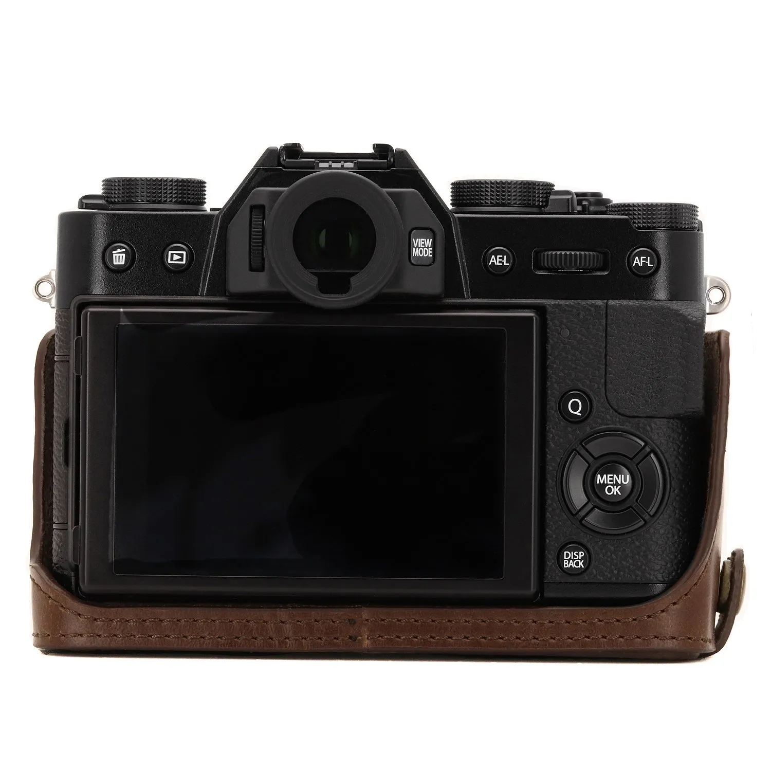 MegaGear MG958 Mezza Custodia Pelle Fujifilm X-T30 marrone scuro