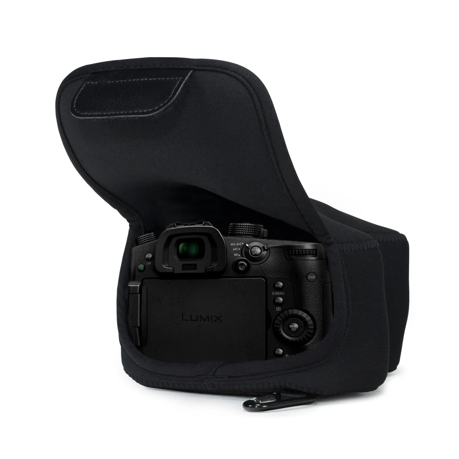 MegaGear Panasonic GH5 custodia neoprene 14-140mm legs