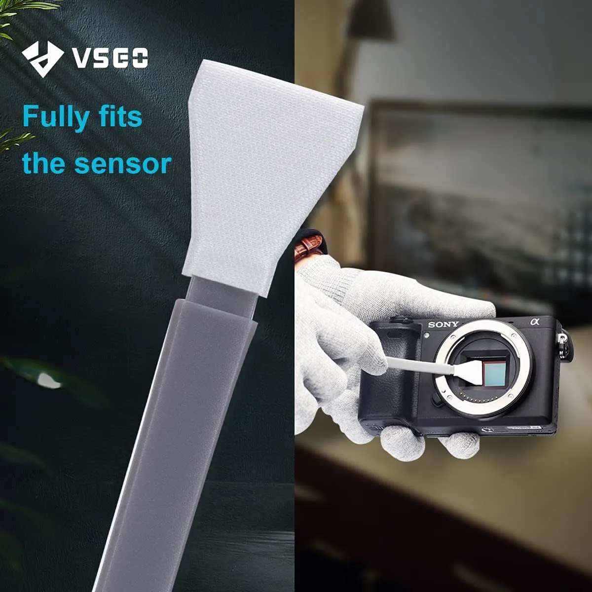 VSGO V-S02E kit pulizia sensore APS-C 12 pezzi delicato
