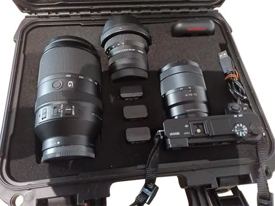 Concept valigia fotografica rigida IP67 34,5cm nera schiuma