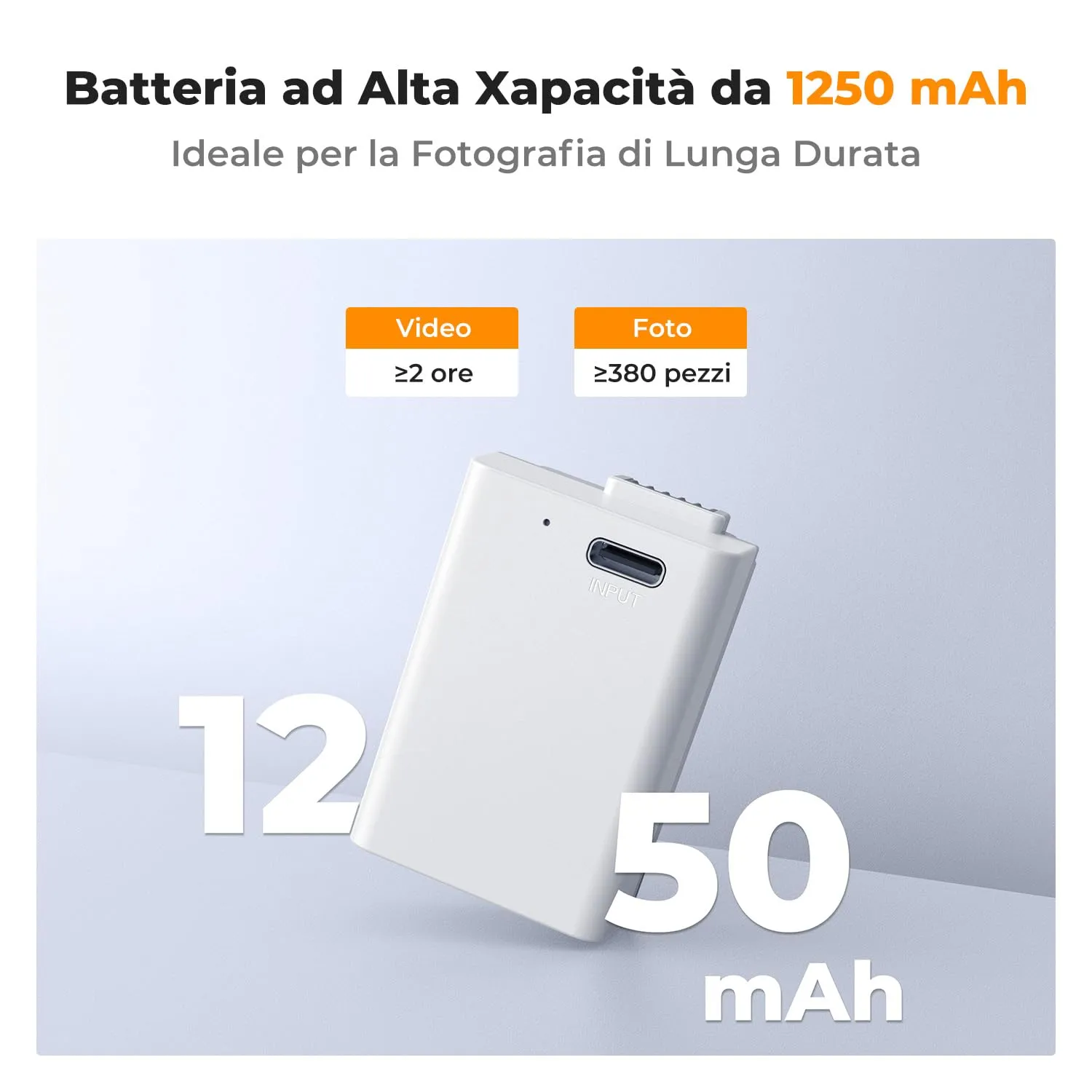 K&F Concept EN-EL25 batteria 1250mAh USB-C per Nikon Z30 Z50