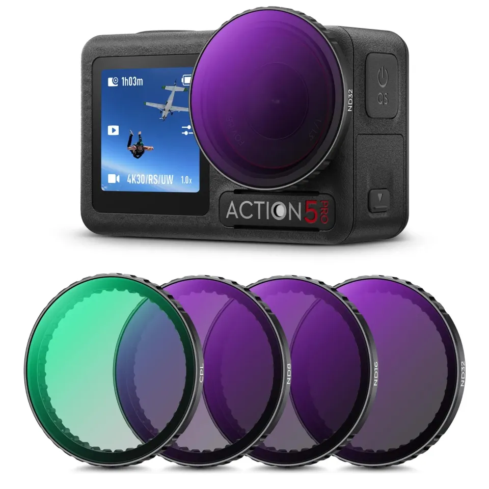 K&F Concept Osmo Action Filtri CPL ND8 ND16 ND32 Set 4pz