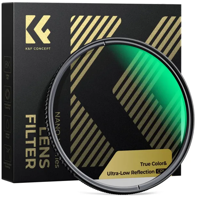 K&F Concept Nano-Xcel Filtro CPL True Color 82mm Bassa Riflessione