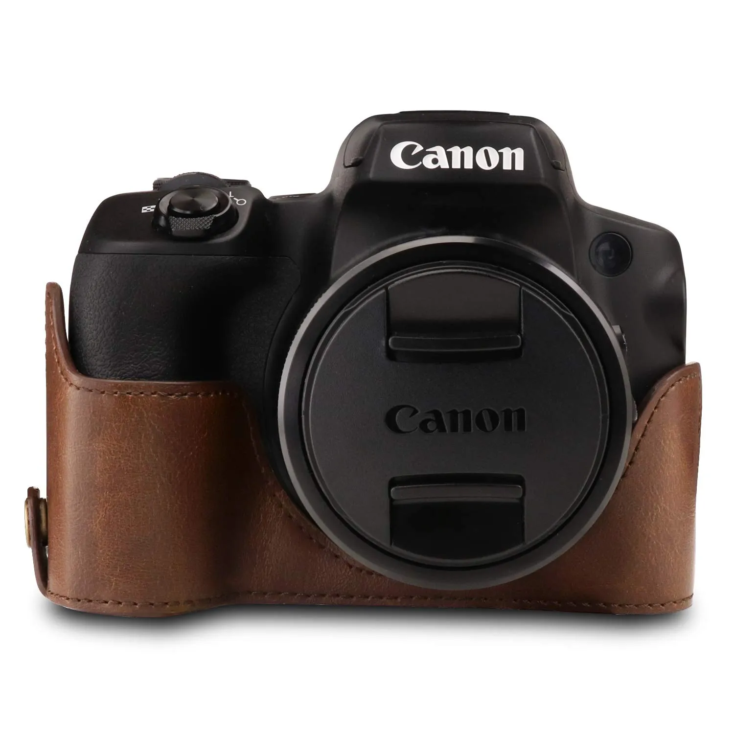 MegaGear Custodia Finta Pelle Canon SX70 HS Marrone Scuro
