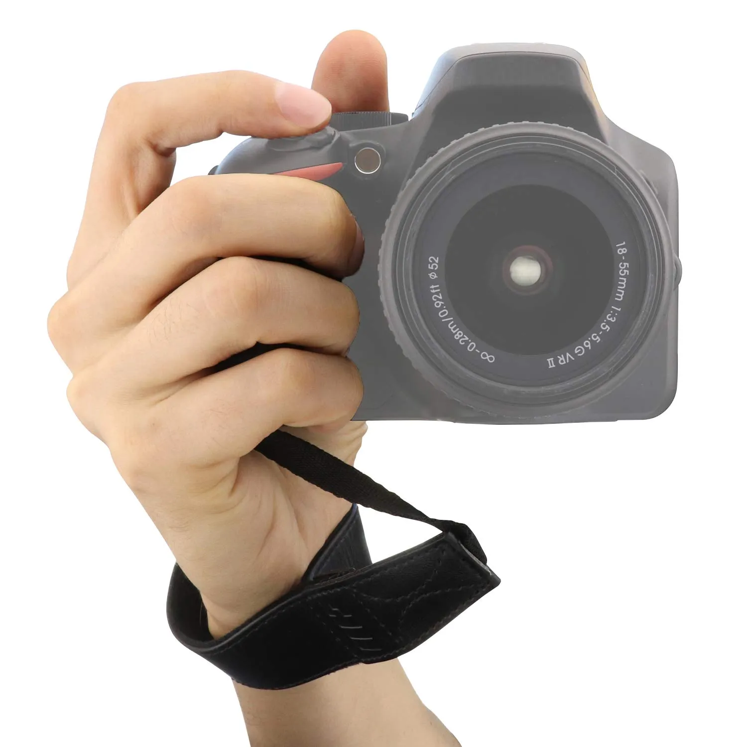 MegaGear cinghia polso fotocamera ecopelle marrone scuro