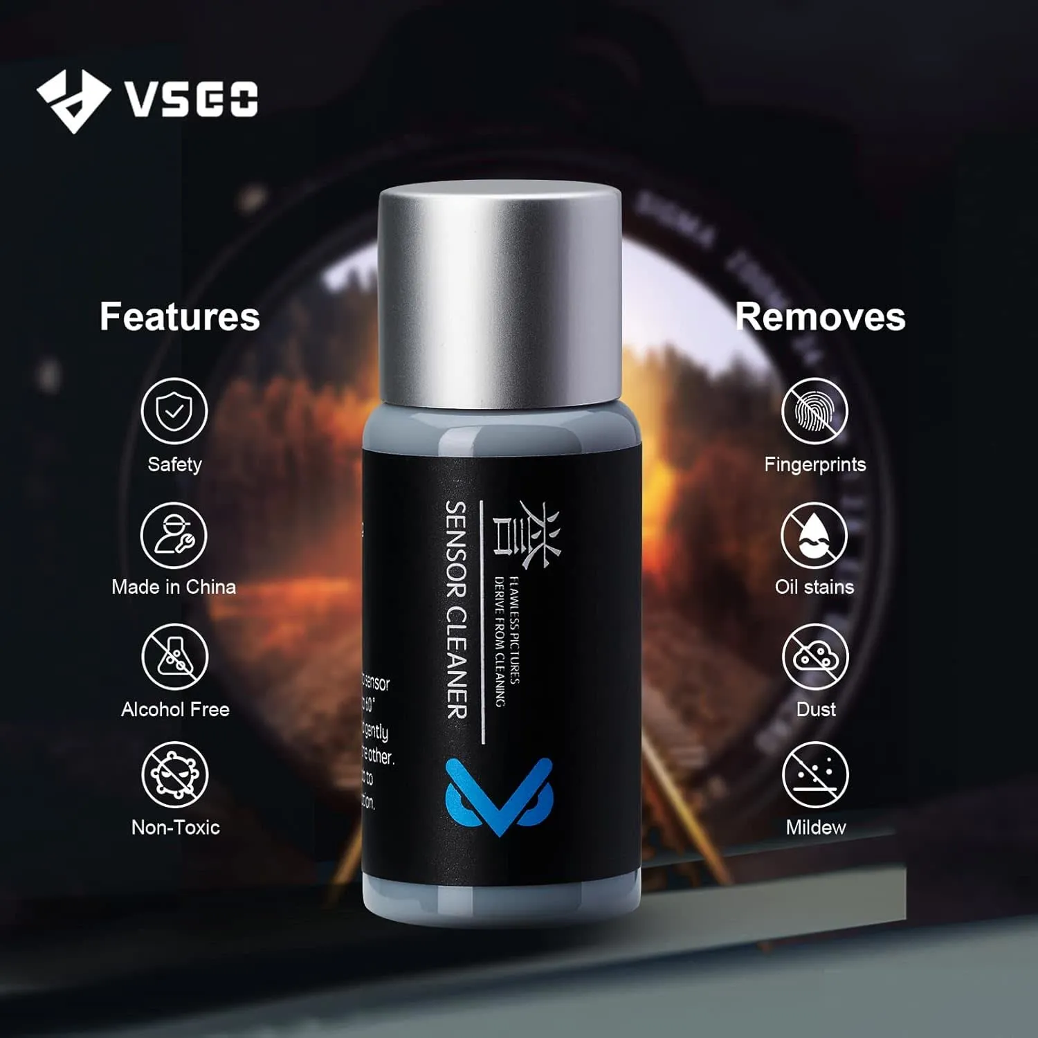 VSGO VS-S02E kit pulizia sensore 11-in-1 APS-C 16 mm