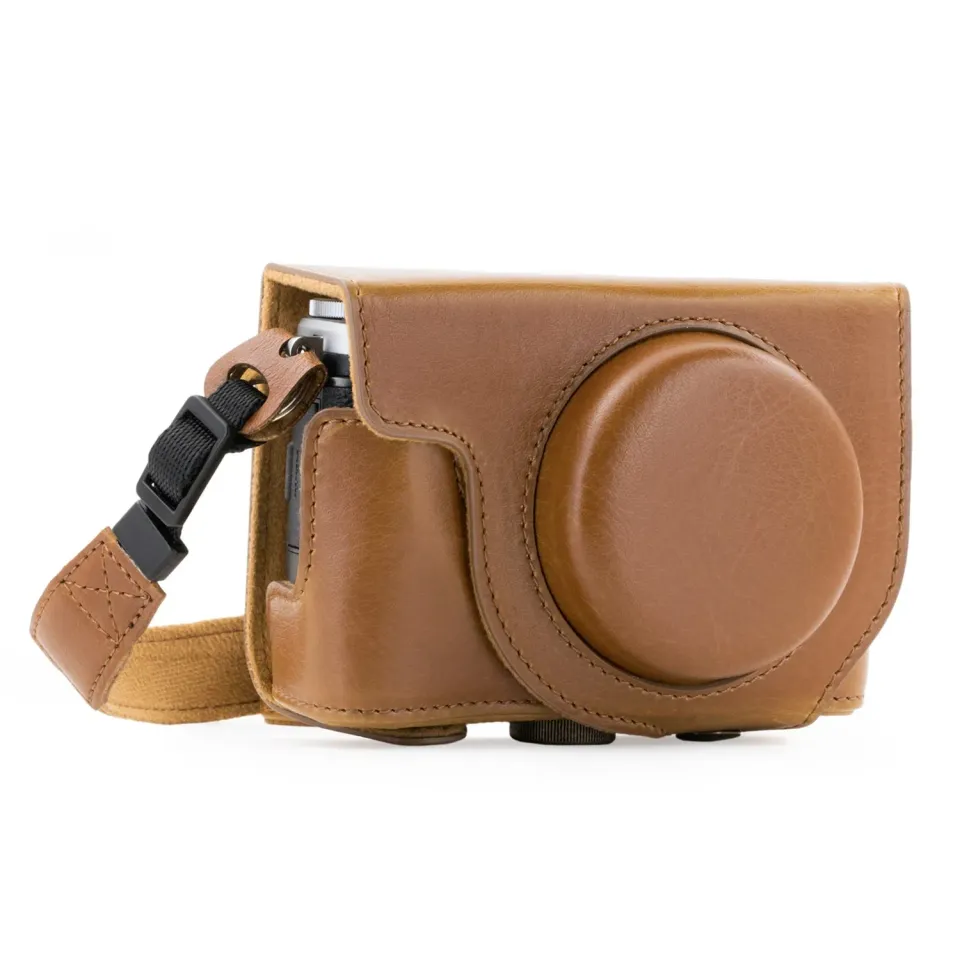 MegaGear MG710 X70 custodia fotocamera marrone chiaro flip
