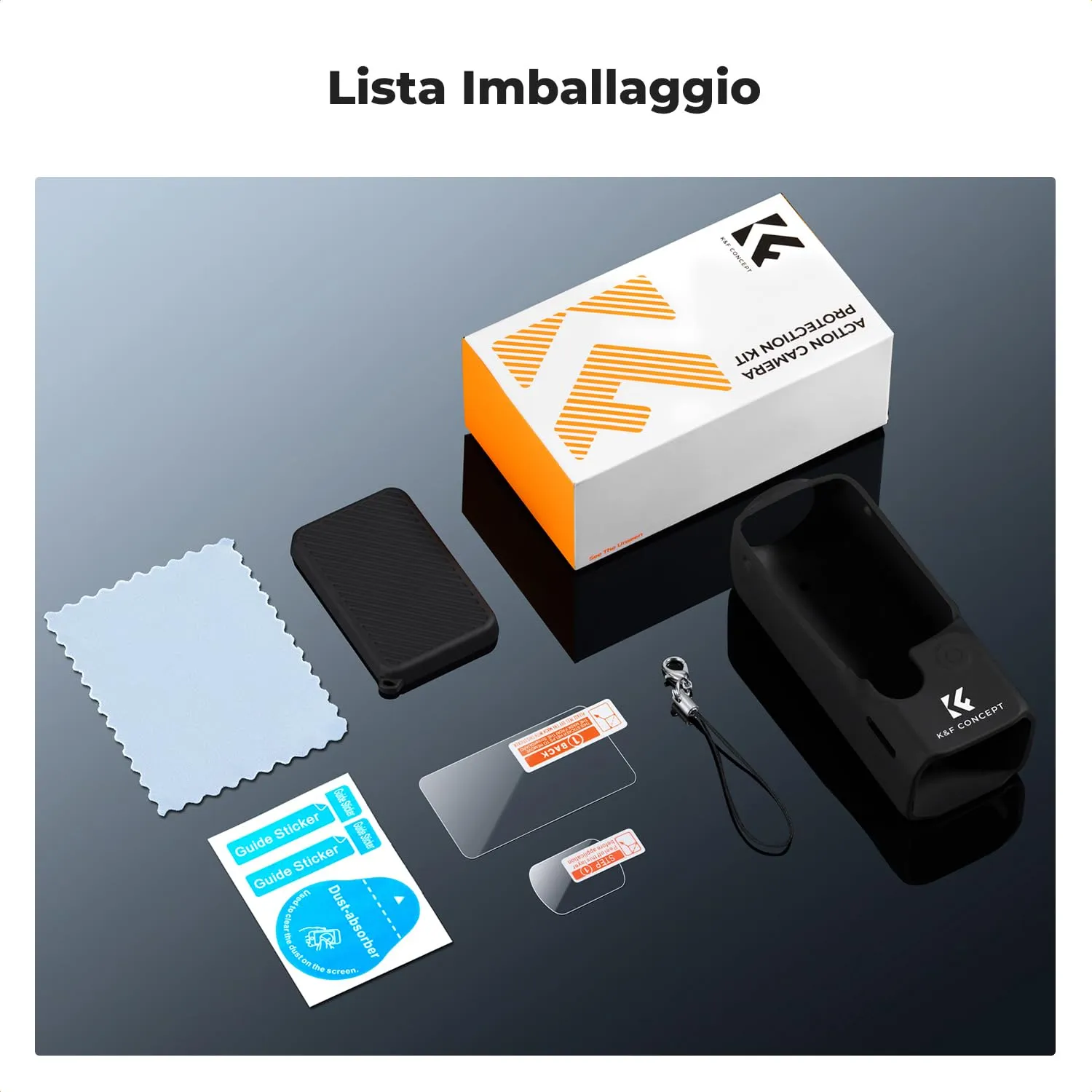 K&F Concept cover silicone DJI Osmo Pocket 3 kit 5 pezzi