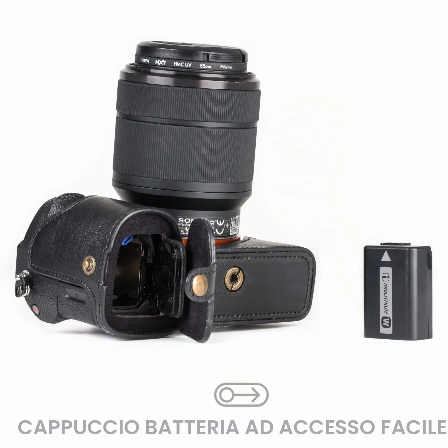 MegaGear Ever Ready Mezza Custodia Sony A7 II A7R II Nero