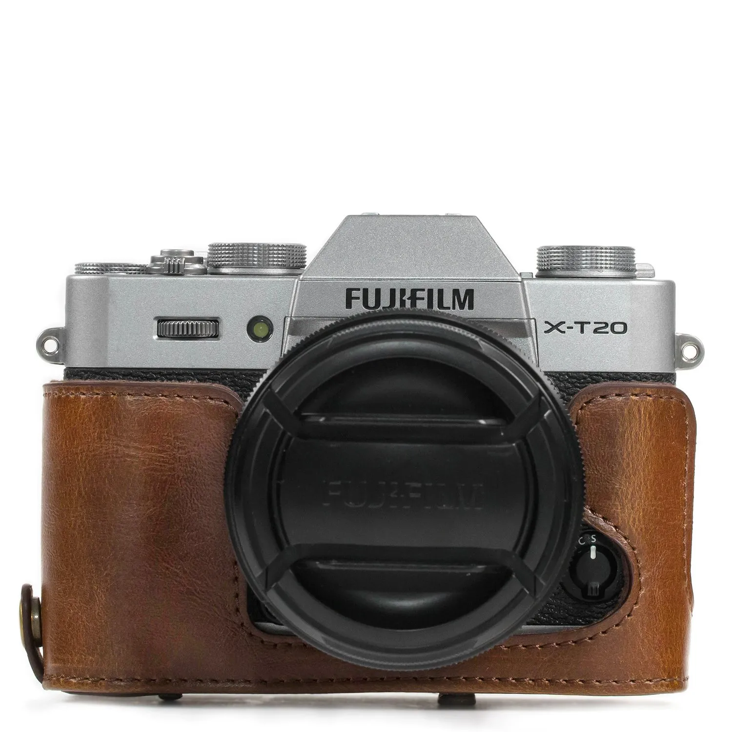 MegaGear Fujifilm X-T30 X-T20 X-T10 custodia marrone scuro