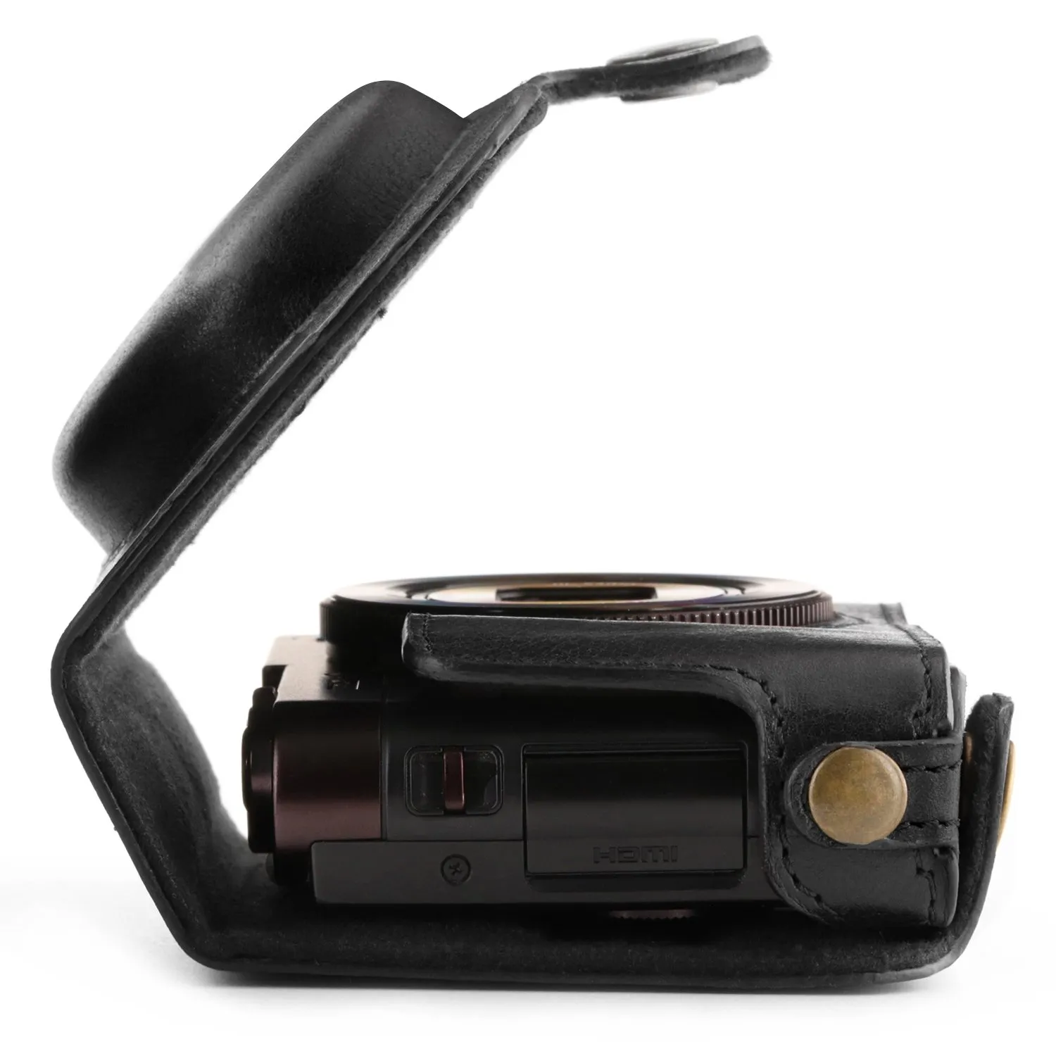 MegaGear MG1286 Ever Ready Custodia Leica C Typ112 vera pelle nera