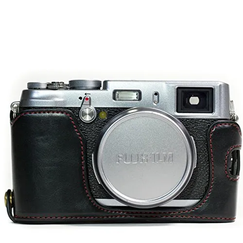 MegaGear Fujifilm X100S mezza custodia ecopelle accesso batteria