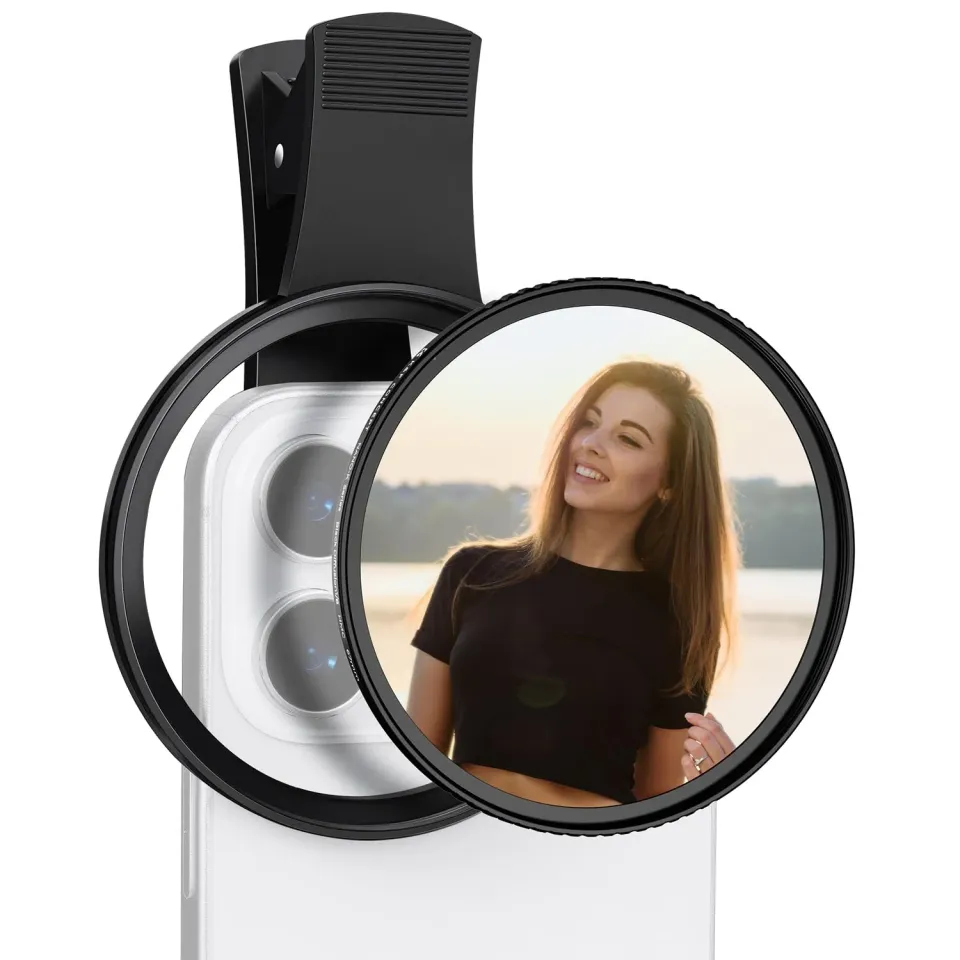 K&F Concept Black Mist 1/8 filtro smartphone 67mm con clip