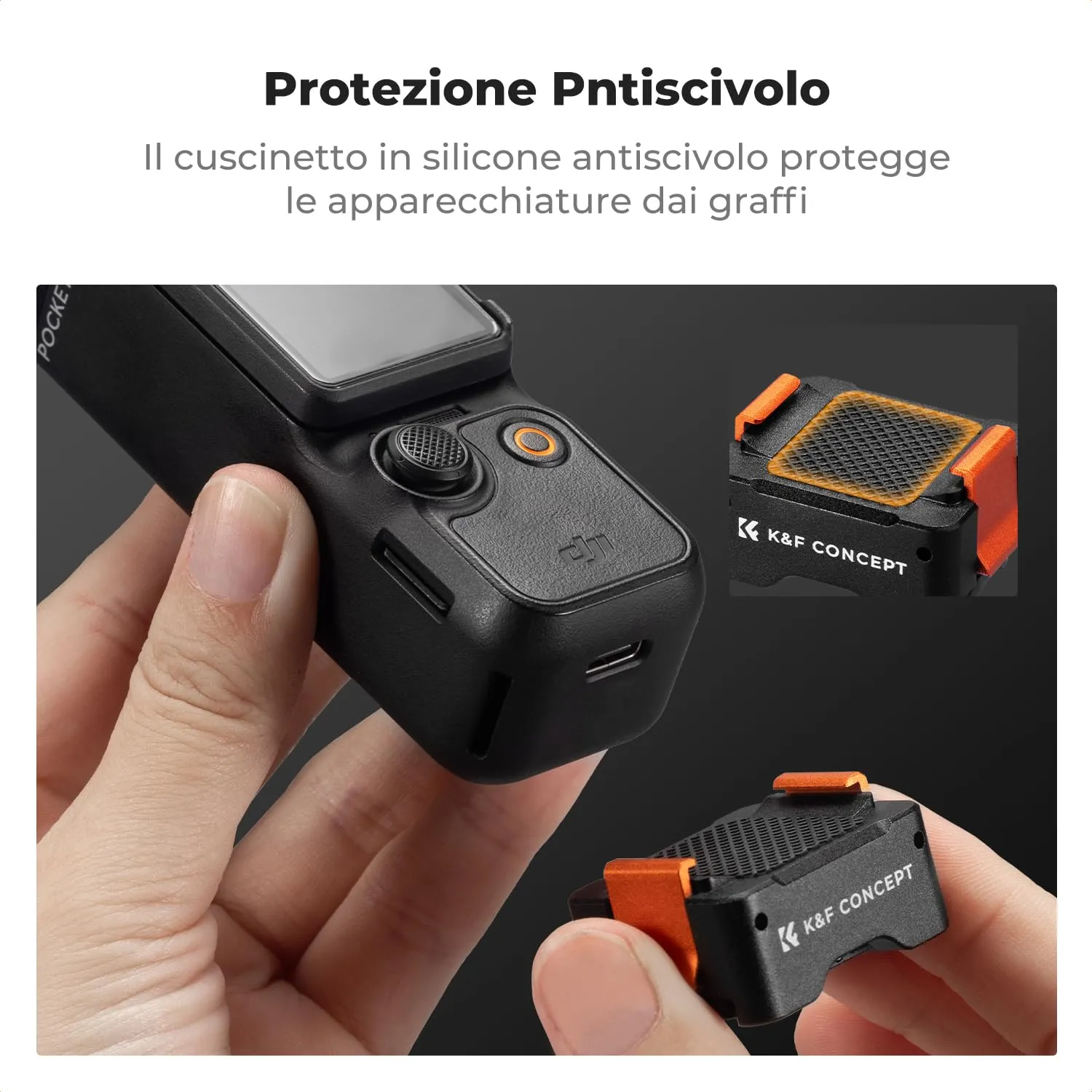 K&F Concept Supporto Pocket 3 Sgancio Rapido 2 Pezzi Arca