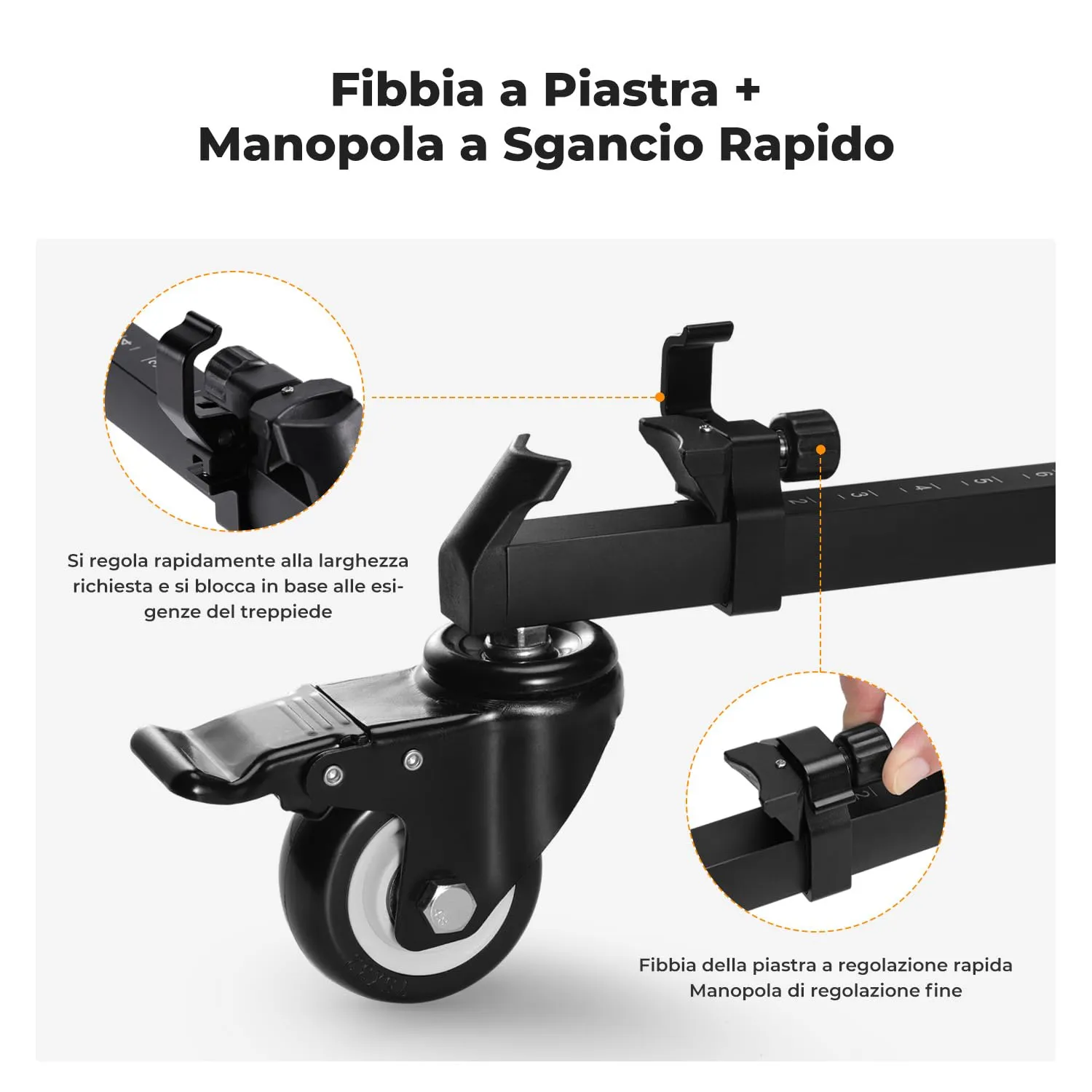 K&F Concept Heavy Duty carrello treppiede universale 20 kg