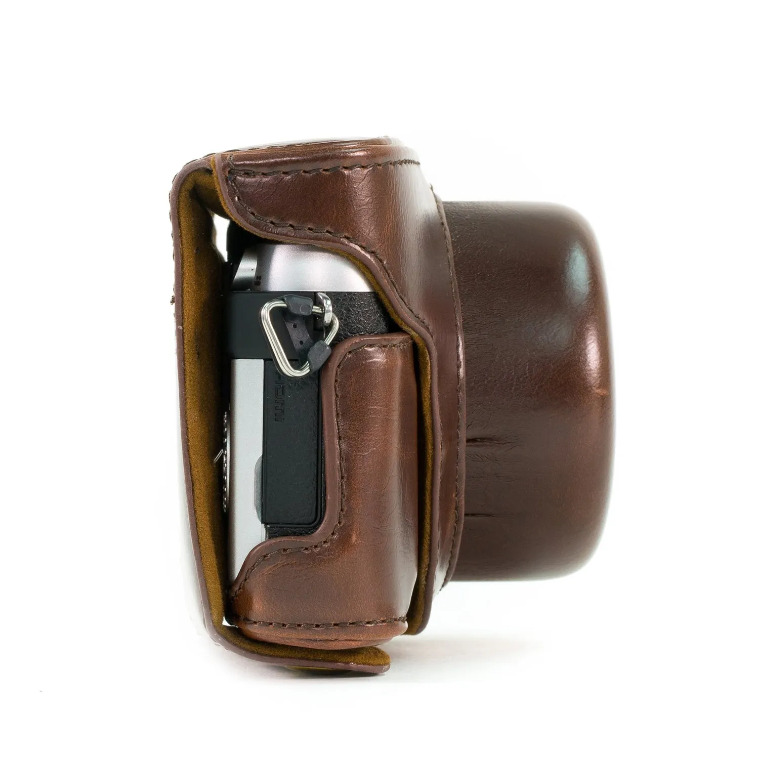 MegaGear MG541 Custodia Flip per Panasonic Lumix Marrone Scuro