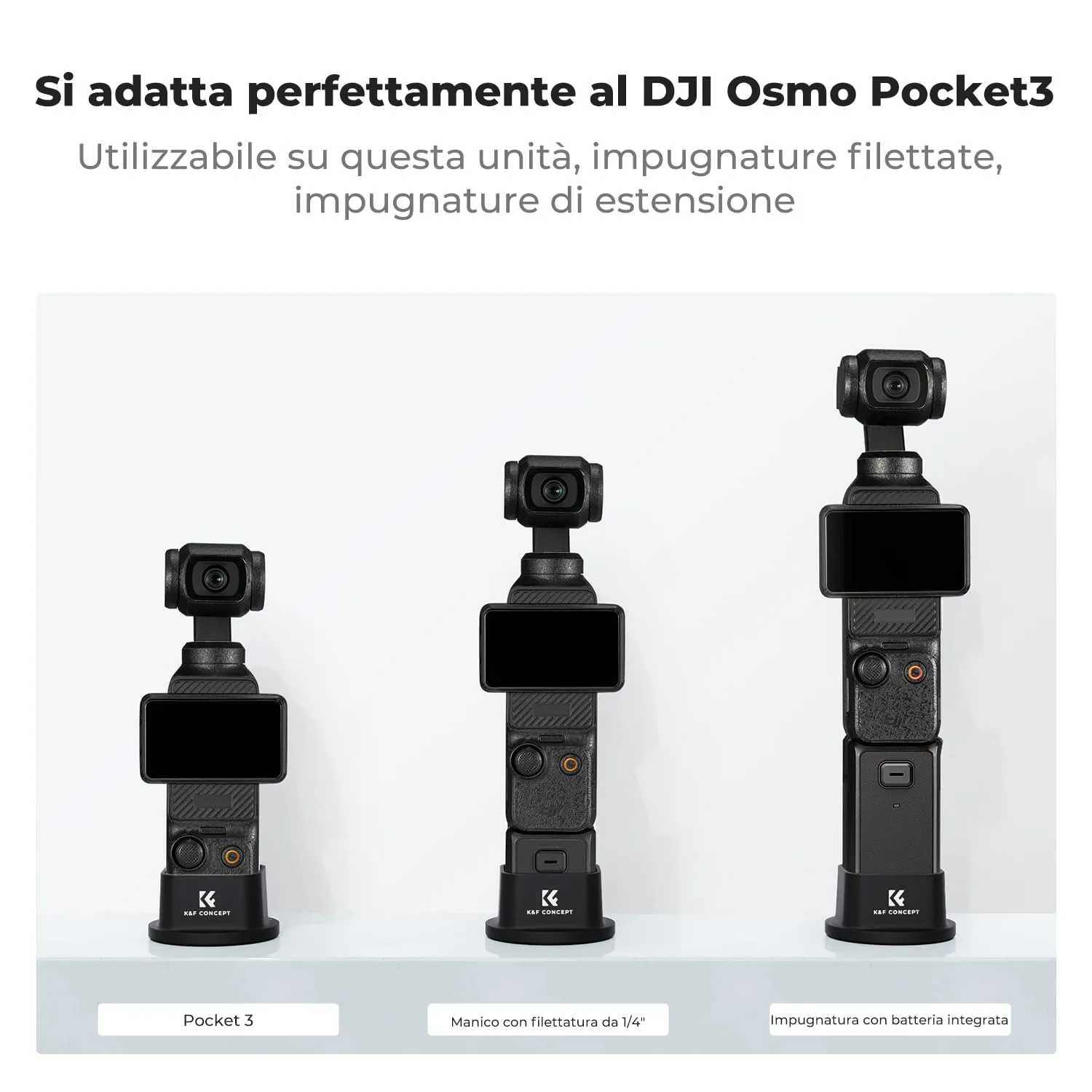 K&F Concept supporto silicone DJI Osmo Pocket 3 stand scrivania