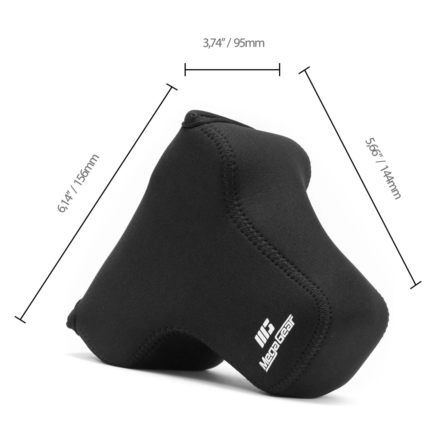 MegaGear Lumix DMC-G85 custodia neoprene nero antipolvere
