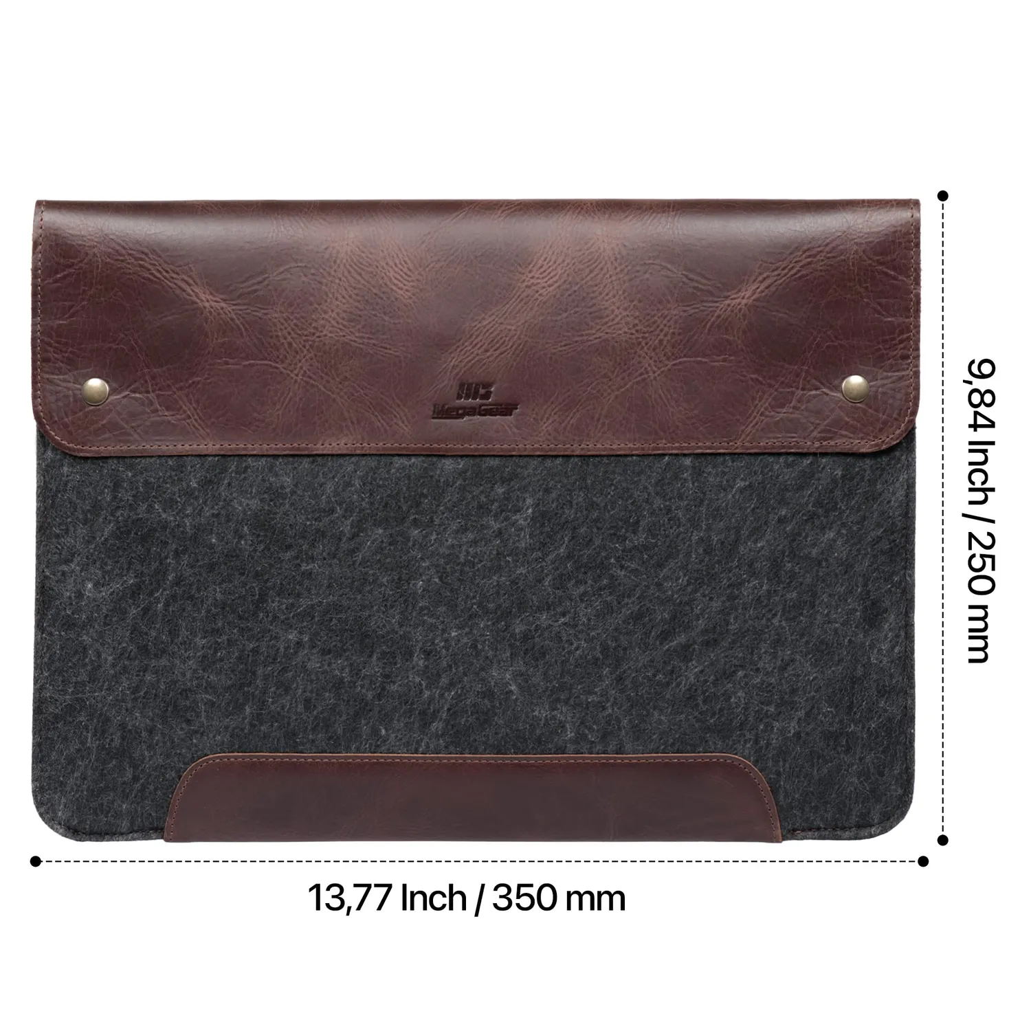 MegaGear Custodia Pelle MacBook 15-16 Marrone