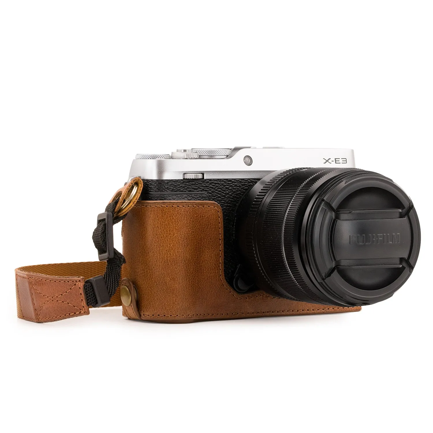 MegaGear MG1342 Custodia Mezza Pelle Fujifilm X-E3 Nera