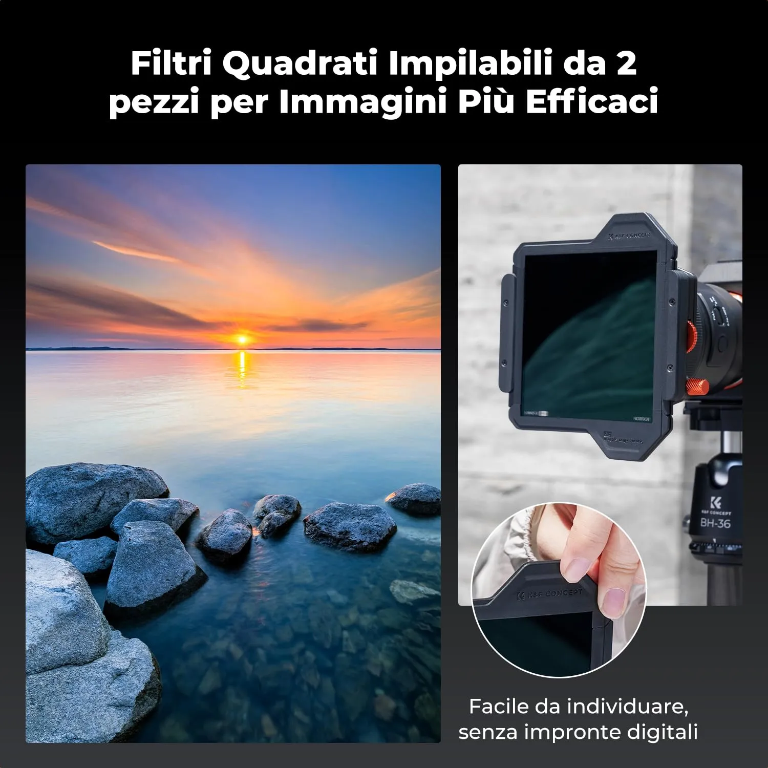 K&F Concept Nano-Xcel Pro kit portafiltri ND1000 ND8 ND64 CPL
