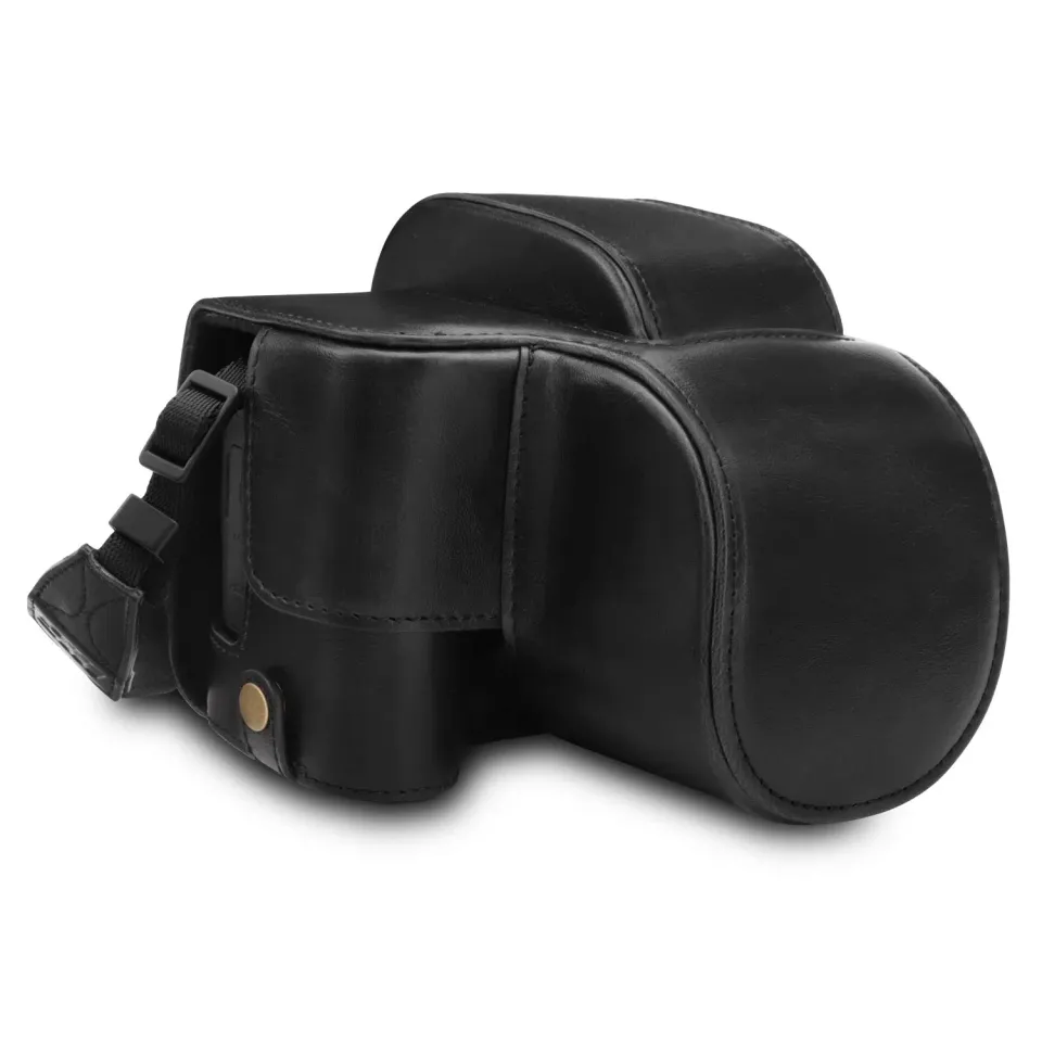 MegaGear Custodia Finta Pelle Canon SX70 HS Nero ever ready