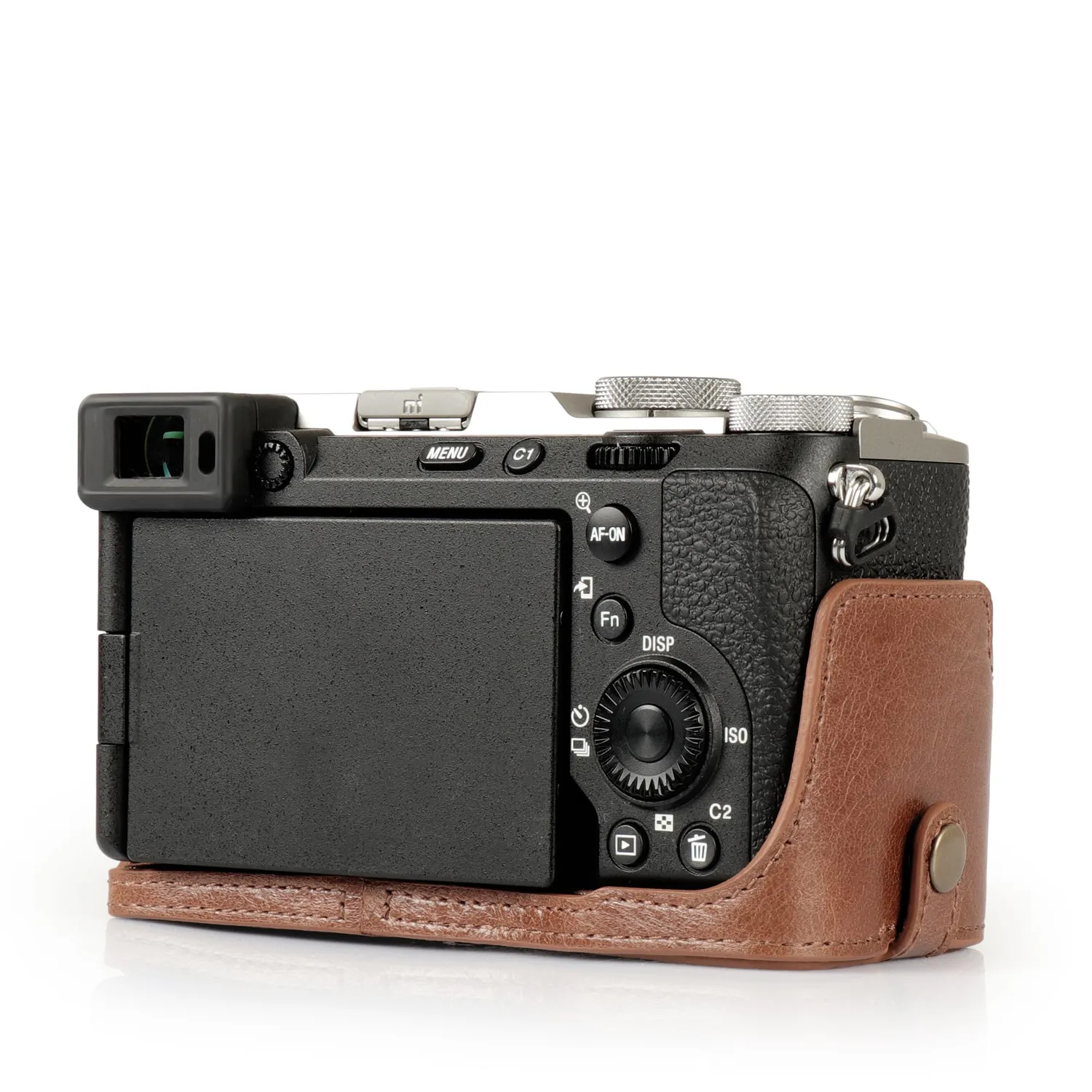 MegaGear custodia pelle Sony A7C II marrone protettiva