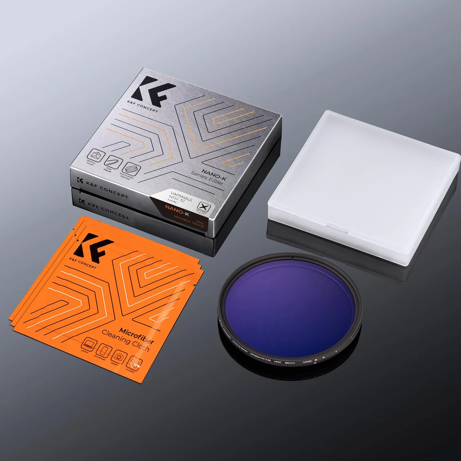 K&F Concept Nano-Klear 37mm Filtro ND Variabile ND2-32 1-5 Stop