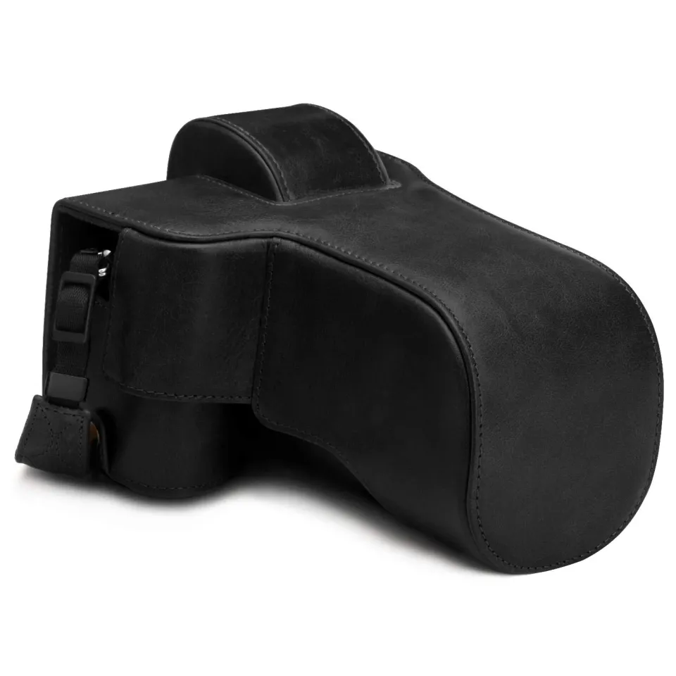 MegaGear Ever Ready custodia vera pelle per Nikon Z50 50-250mm