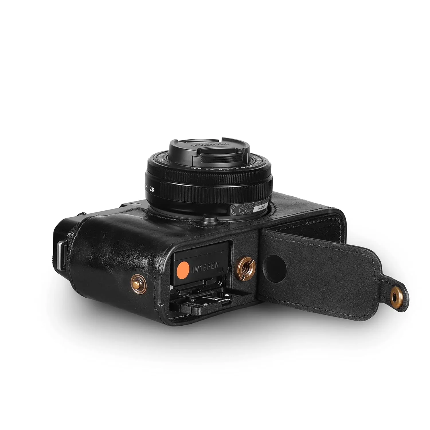 MegaGear X-E4 Custodia Pelle Nera Vera Pelle Ever Ready