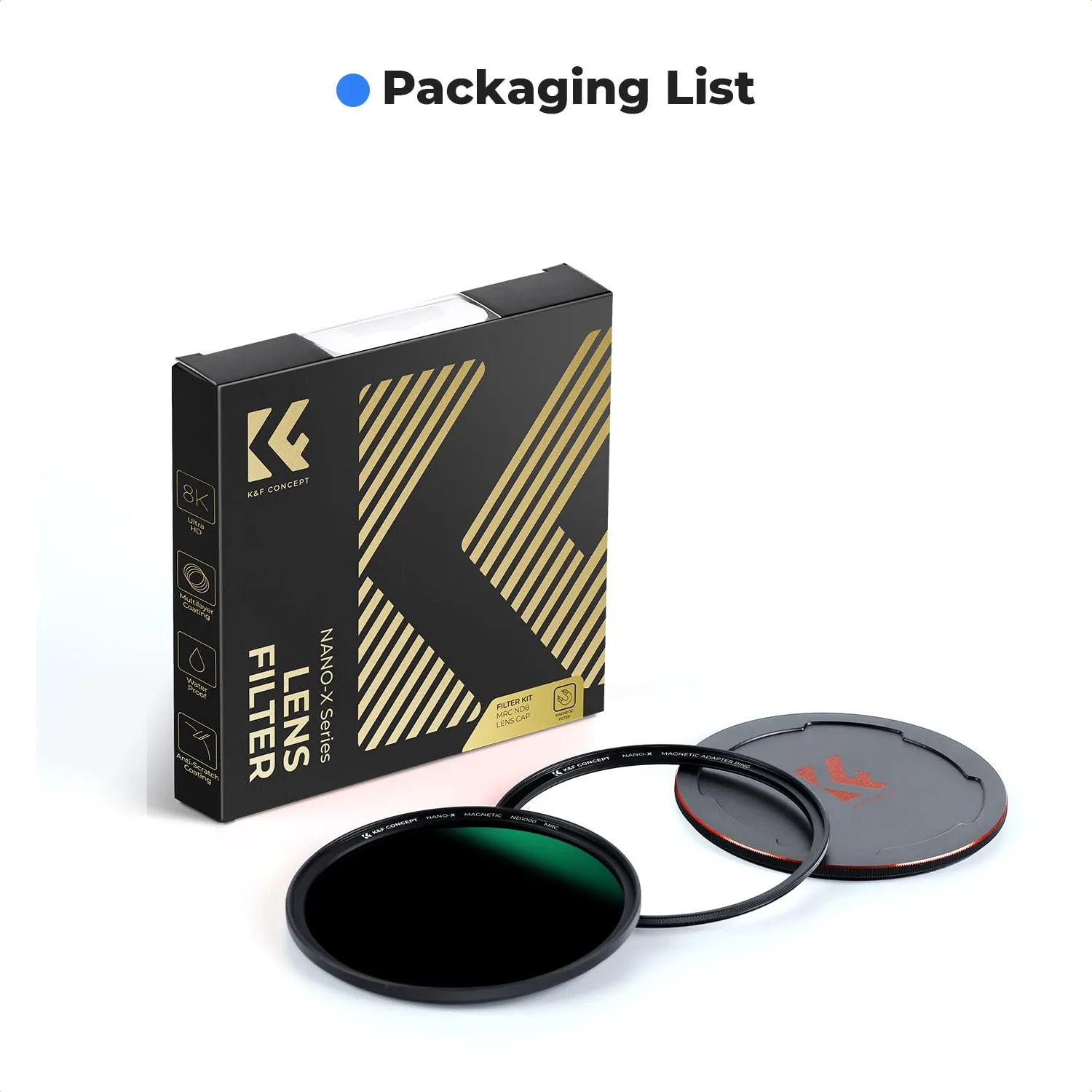 K&F Concept Nano-Xcel filtro ND8 magnetico 82mm