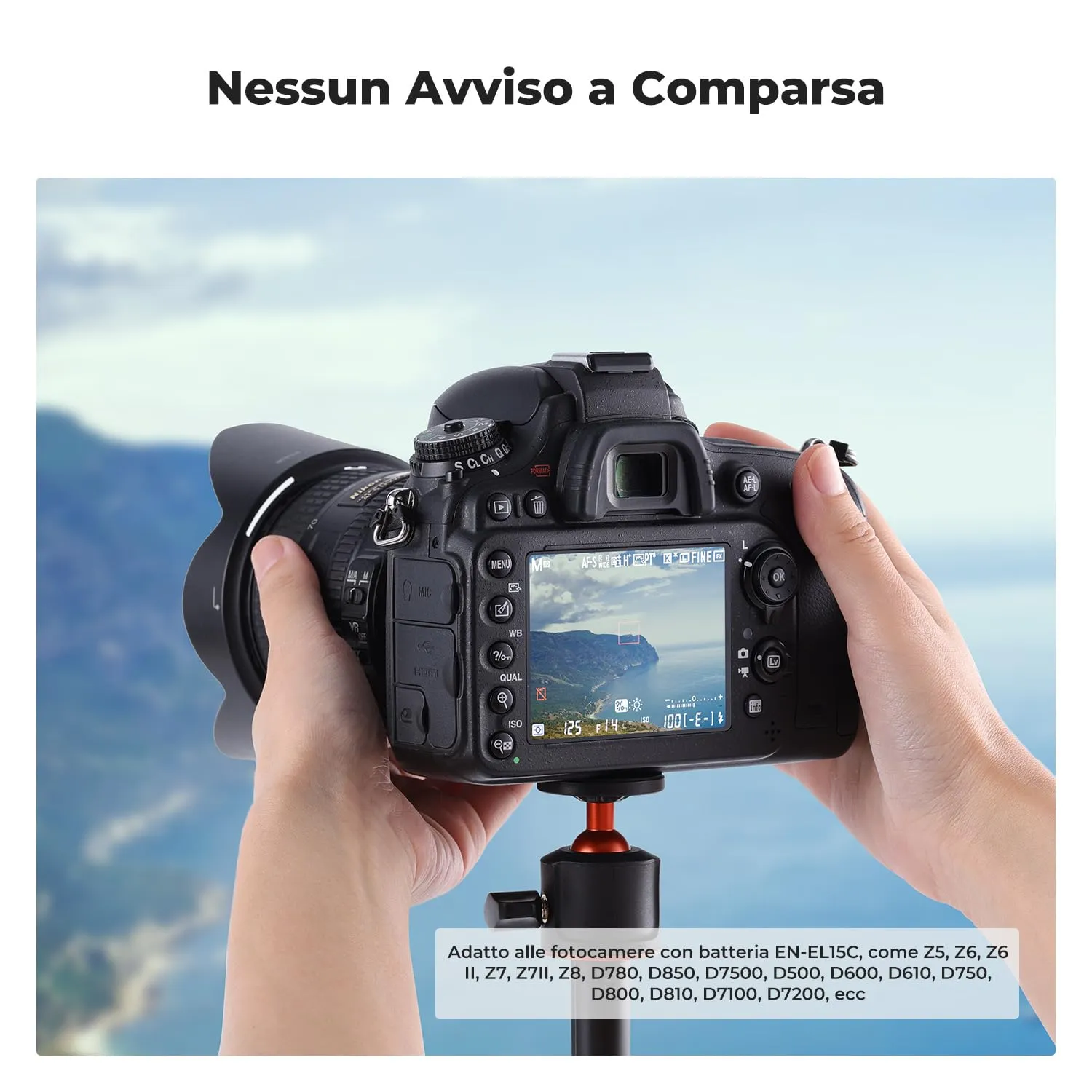 K&F Concept EN-EL15C Batteria Nikon 2600mAh USB-C