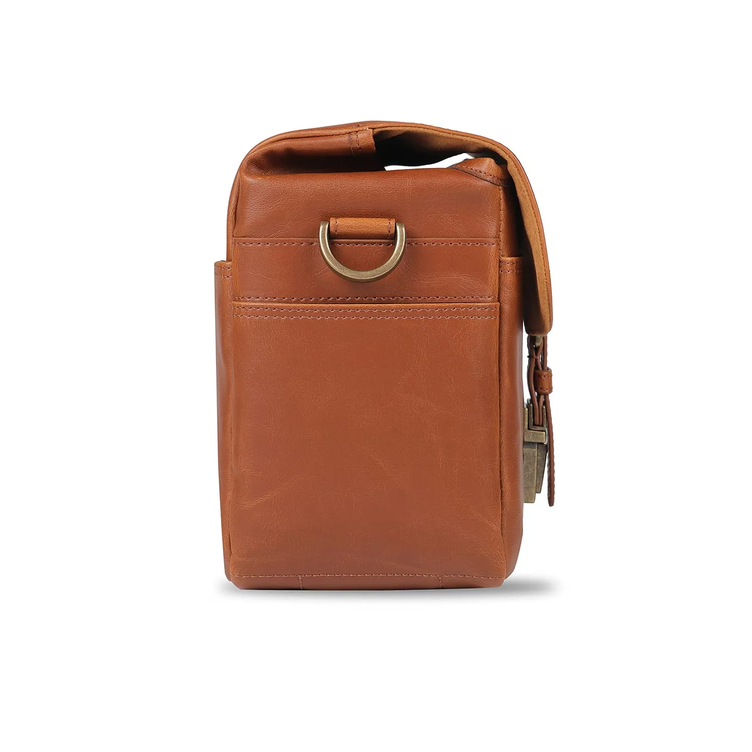 MegaGear MG1524 borsa tracolla pelle marrone chiaro mirrorless