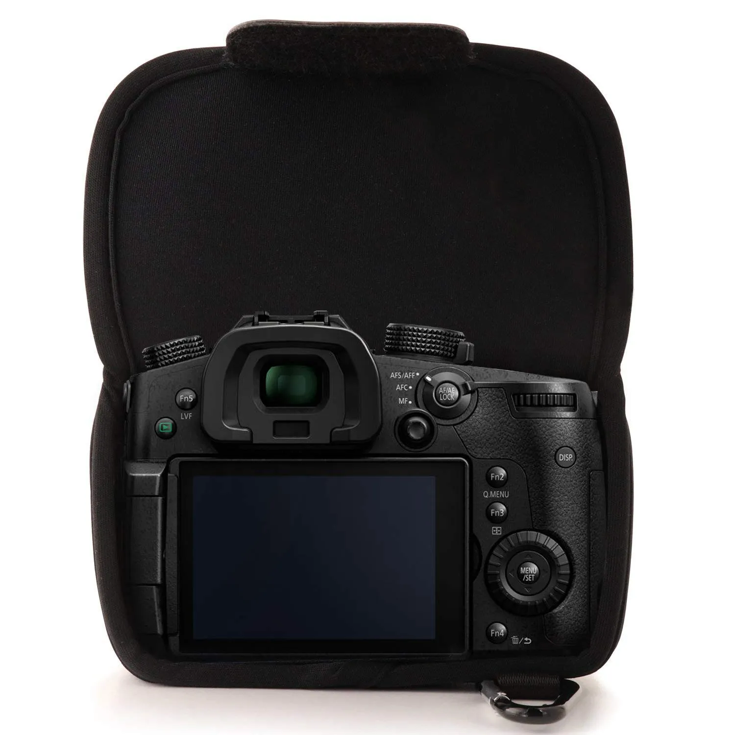 MegaGear Panasonic GH5 custodia neoprene 14-140mm legs