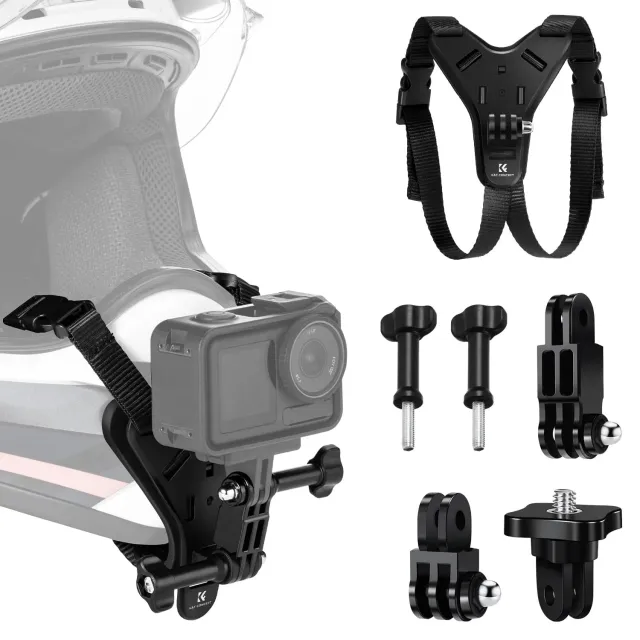 K&F Concept supporto mentoniera casco action cam singolo