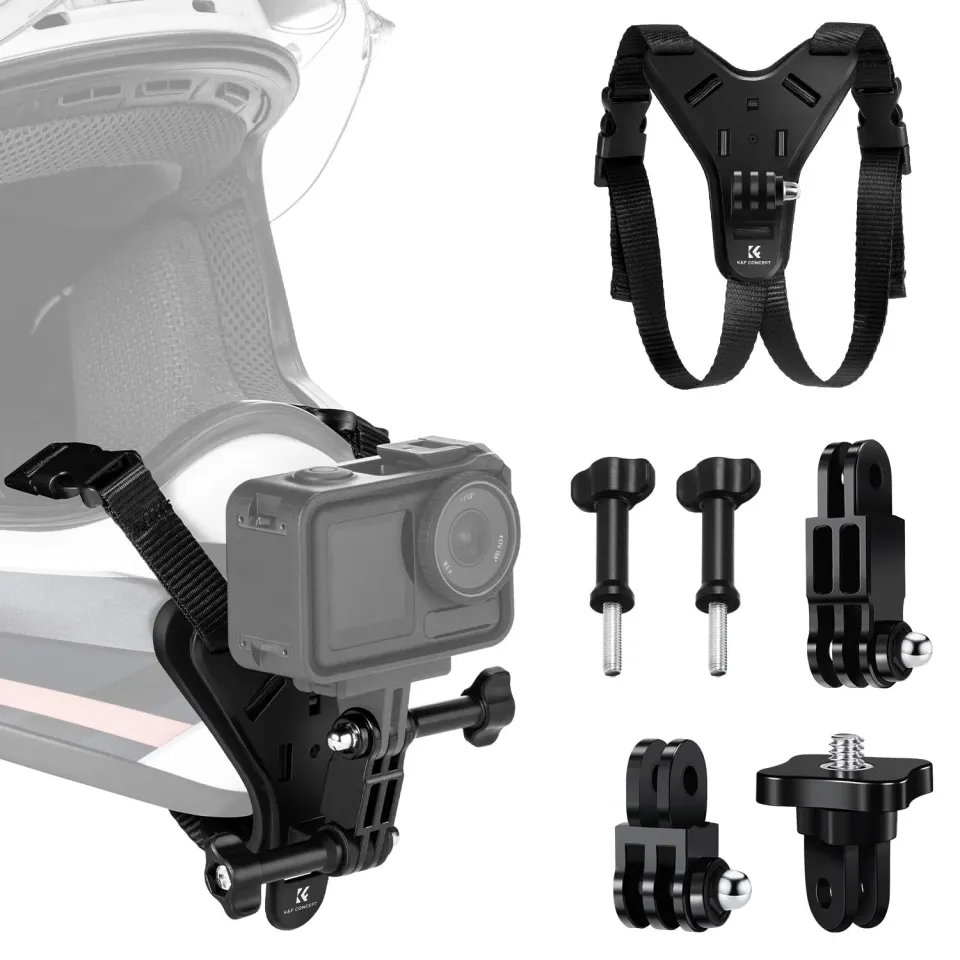 K&F Concept supporto mentoniera casco action cam singolo