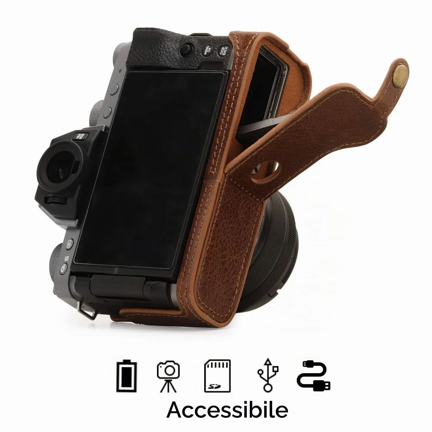 MegaGear MG1886 Ever Ready custodia vera pelle marrone