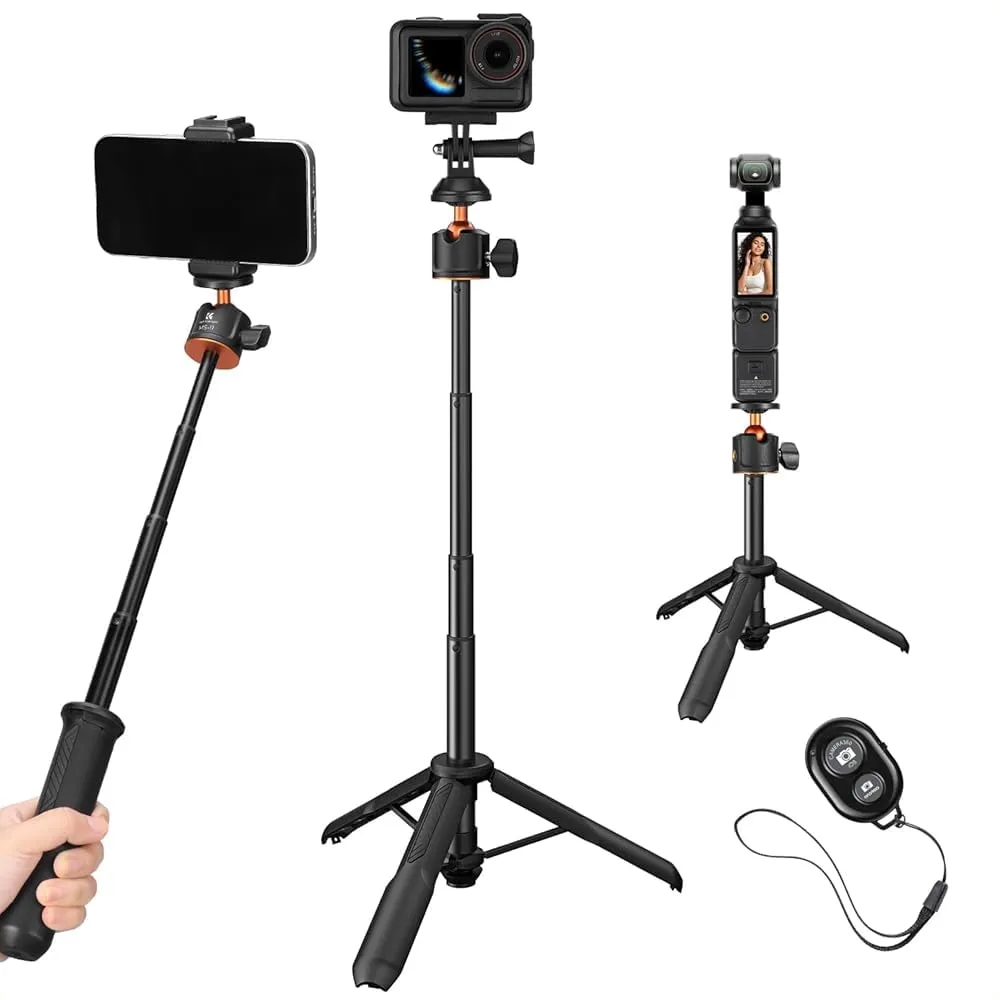 K&F Concept Treppiede Smartphone 158cm con Telecomando