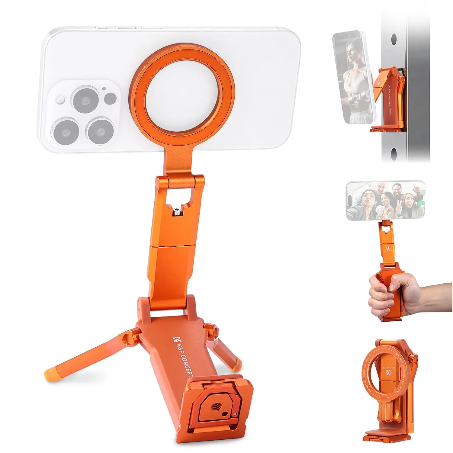 K&F Concept 4-in-1 treppiede magnetico smartphone nero