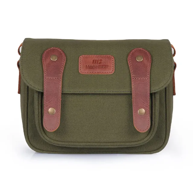 MegaGear Sequoia Borsa Tela Mirrorless Verde Kaki Resistente
