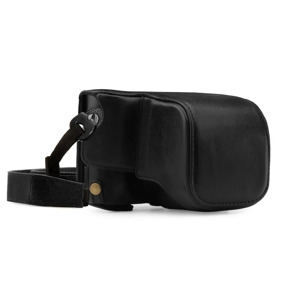 MegaGear Ever Ready custodia Leica Q Q-P Typ 116 nera pelle