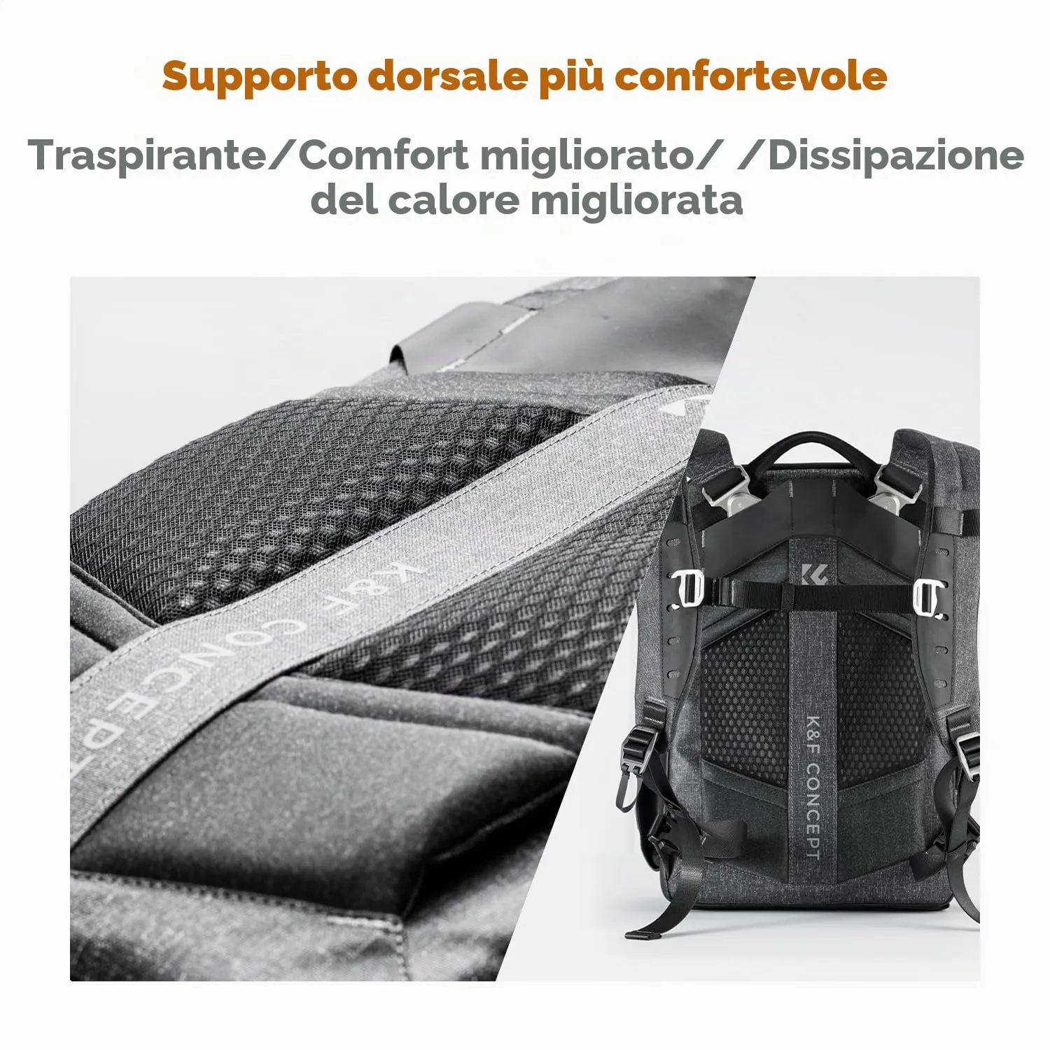 K&F Concept Alpha Zaino Fotografico 25L con Laptop 15,6"